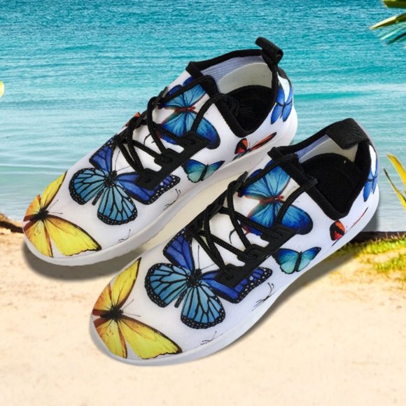 ARTISAN CUSTOM SHOES Shoes - ✨ BUTTERFLIES ~ Graphic Print Lace-up Sneakers